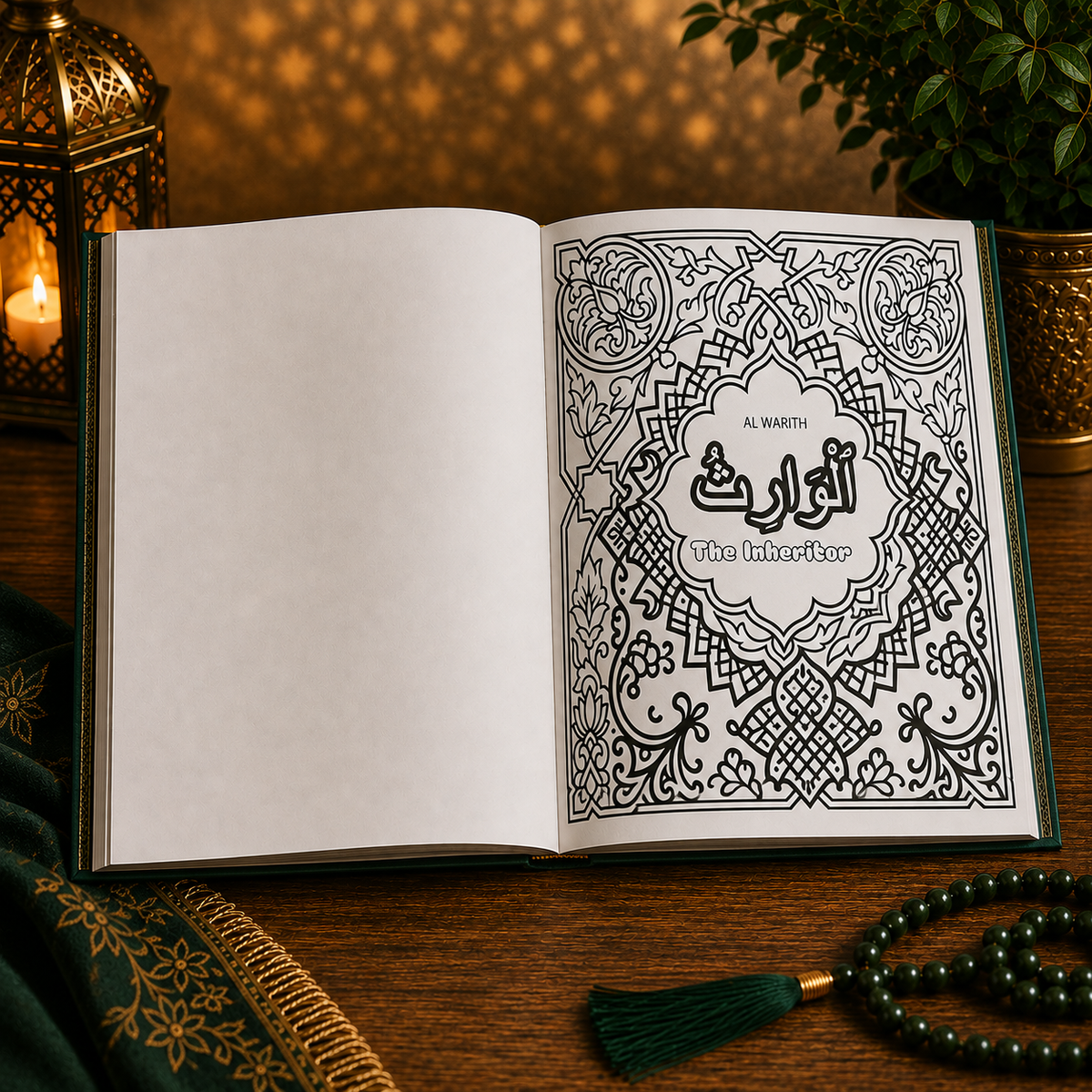 The Majestic 99 Names of Allah Colouring Book